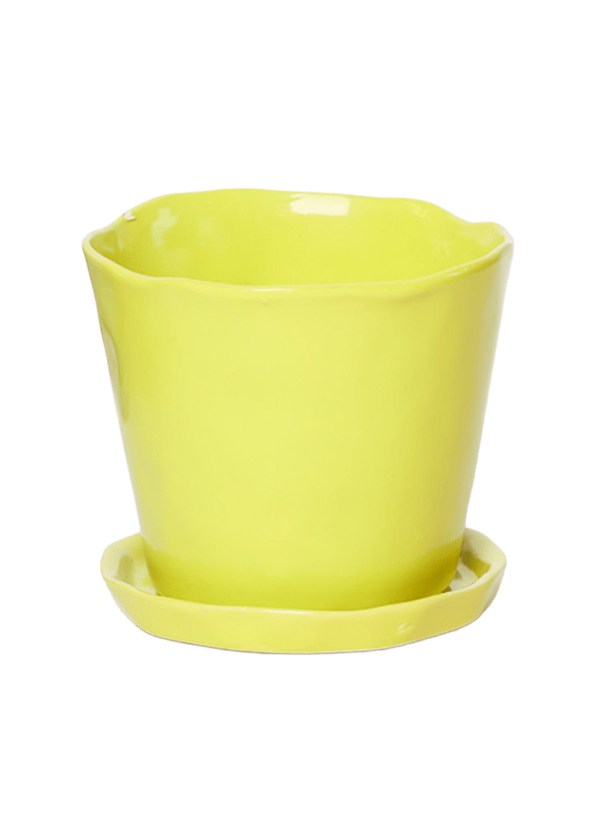 Tika Pot & Saucer | 8 & 10 inch - Chive Ceramics Studio - Pots - Chive Ceramics Studio