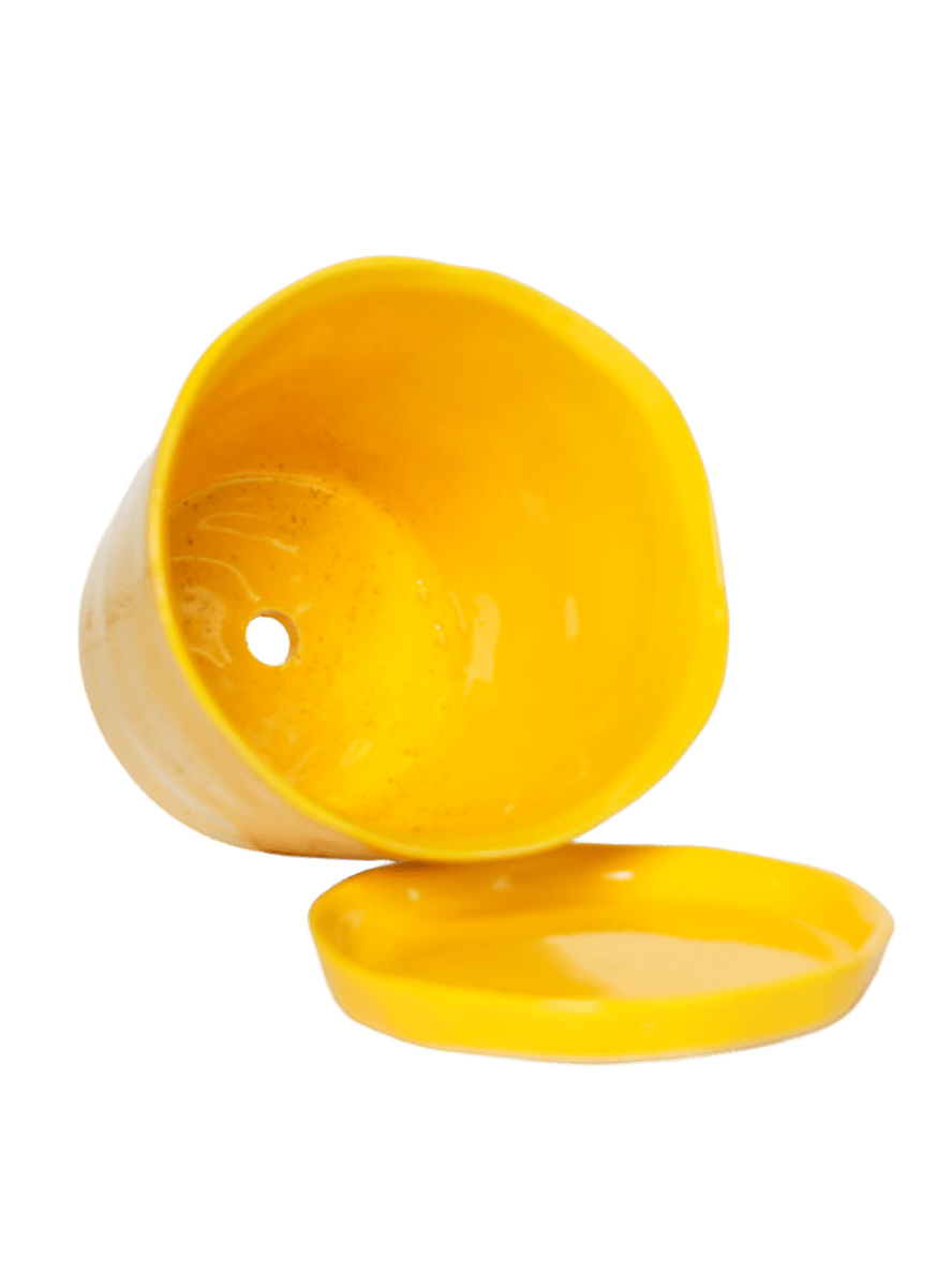 Tika Pot & Saucer | 8 & 10 inch - Chive Ceramics Studio - Pots - Chive Ceramics Studio