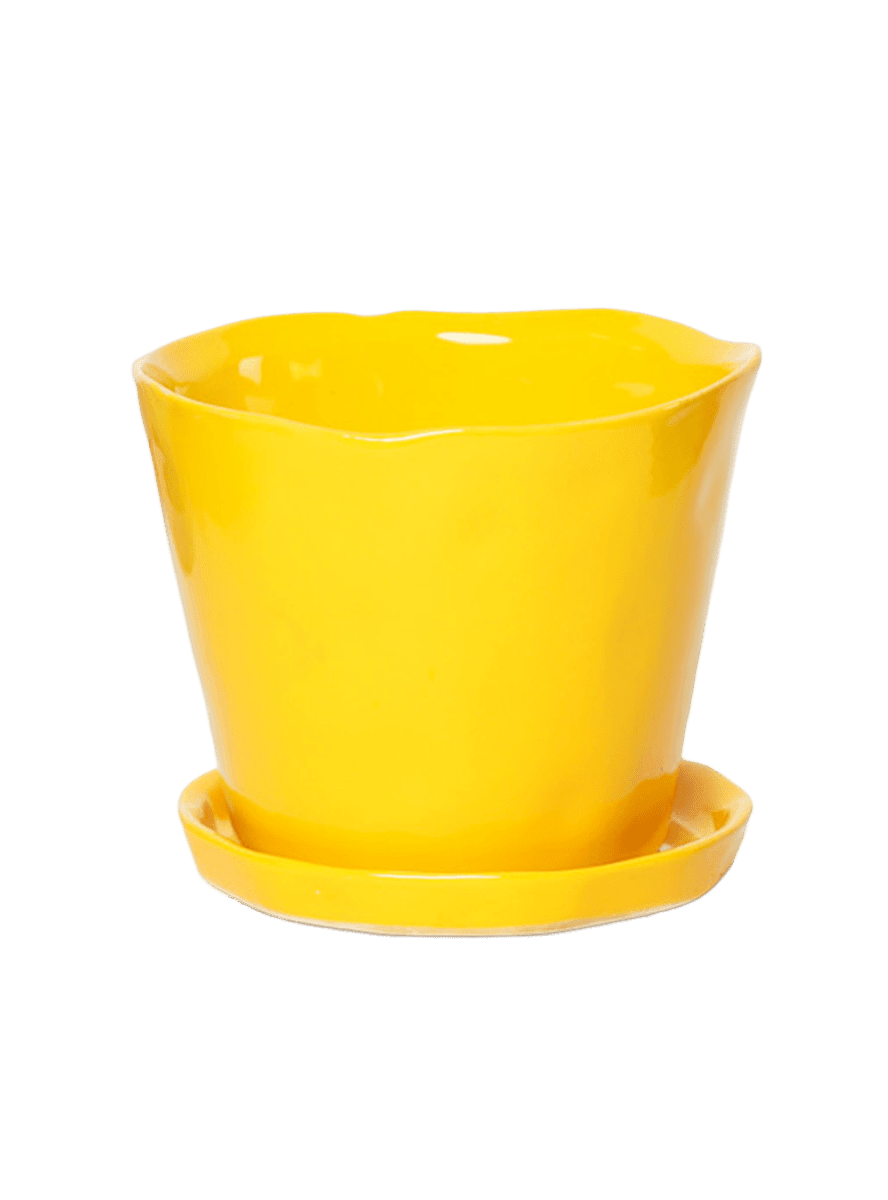 Tika Pot & Saucer | 8 & 10 inch - Chive Ceramics Studio - Pots - Chive Ceramics Studio