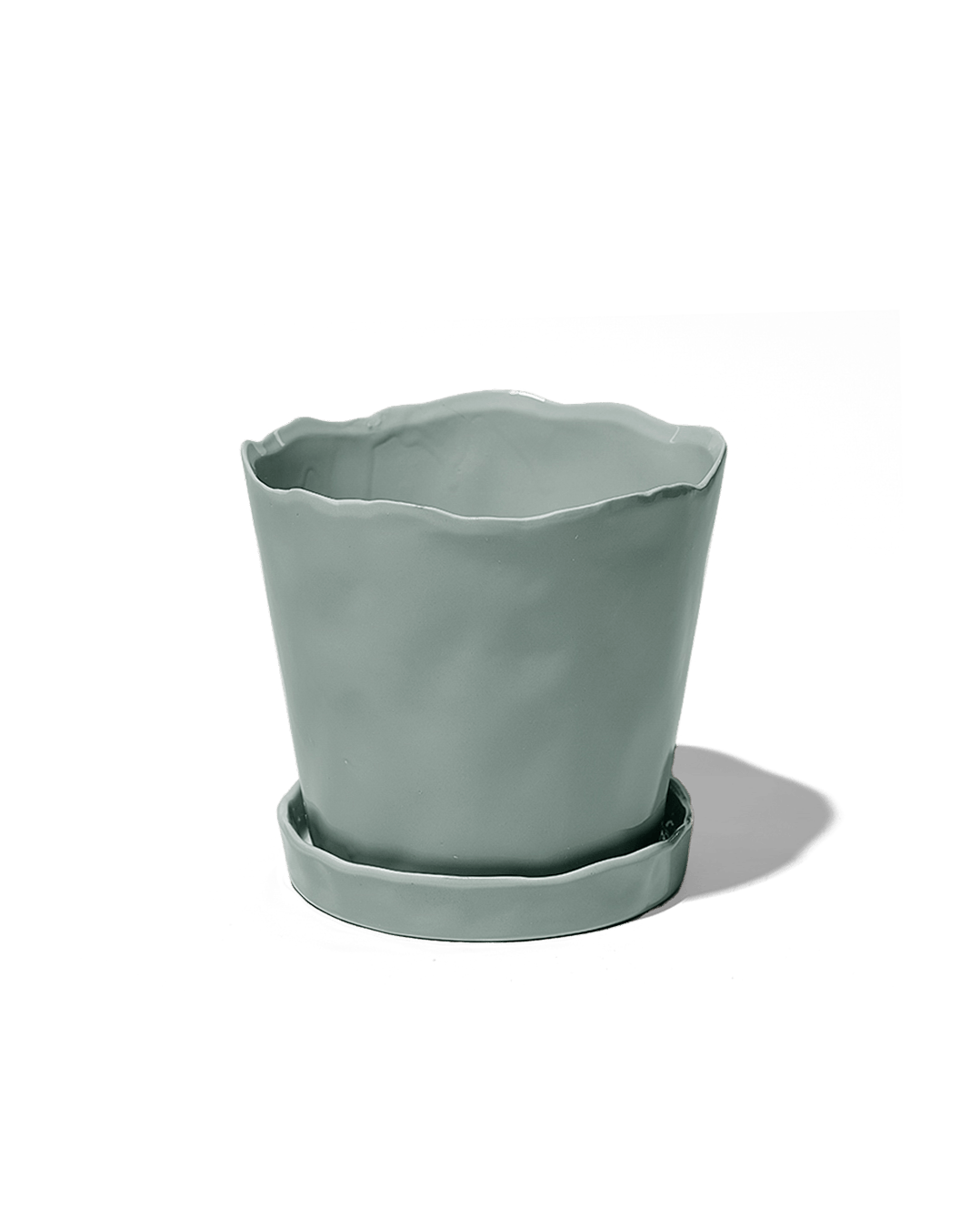 Tika Ceramic Pot & Saucer Set With Drainage - Chive Ceramics Studio - Pots - Chive Ceramics Studio