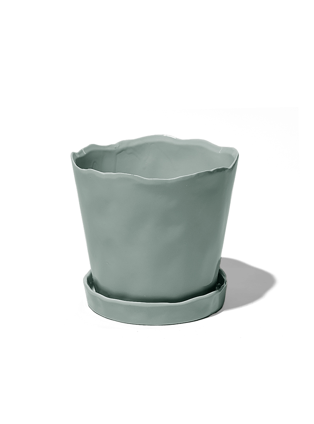 Tika Ceramic Pot & Saucer Set With Drainage - Chive Ceramics Studio - Pots - Chive Ceramics Studio