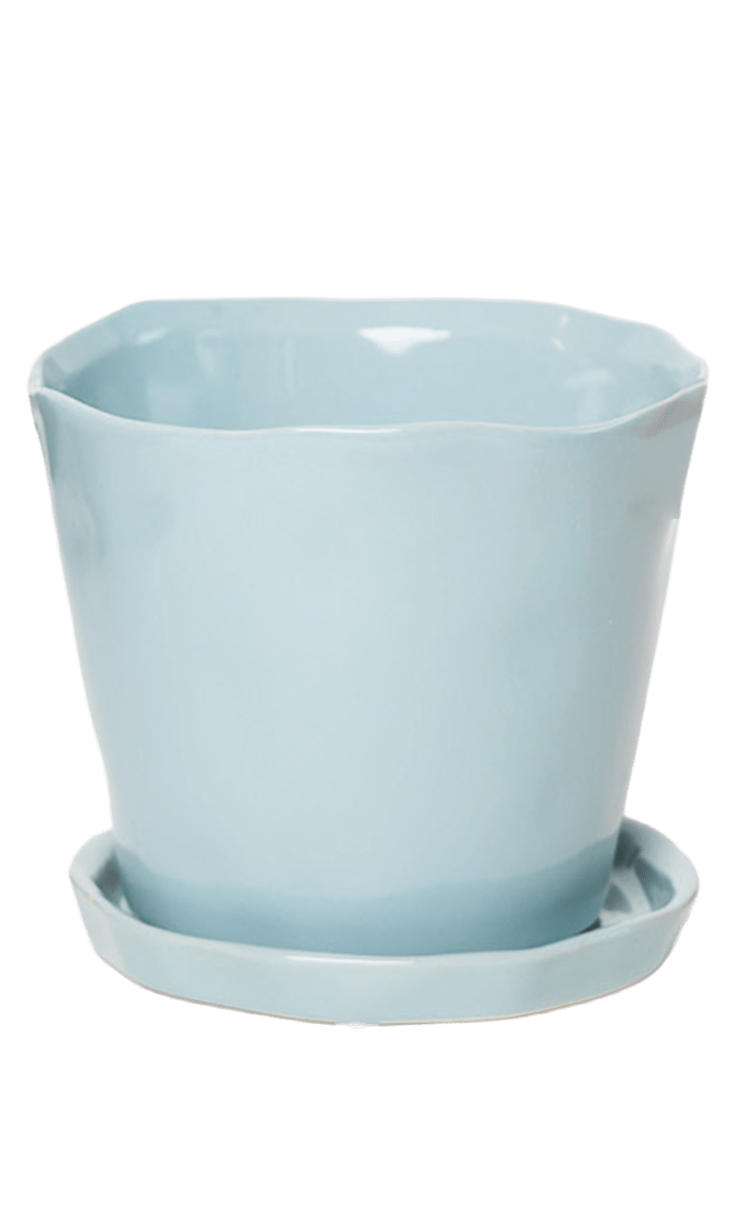 Tika Pot & Saucer | 5 inch - Chive Ceramics Studio - Pots - Chive Ceramics Studio