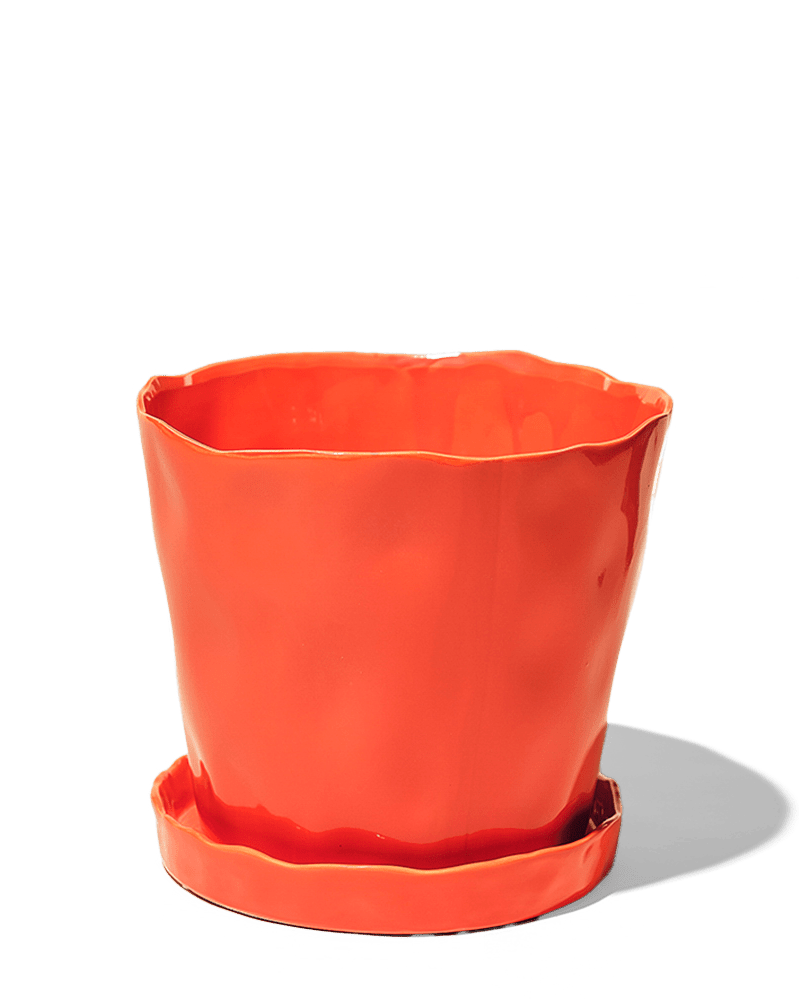 Tika Ceramic Pot & Saucer Set With Drainage - Chive Ceramics Studio - Pots - Chive Ceramics Studio