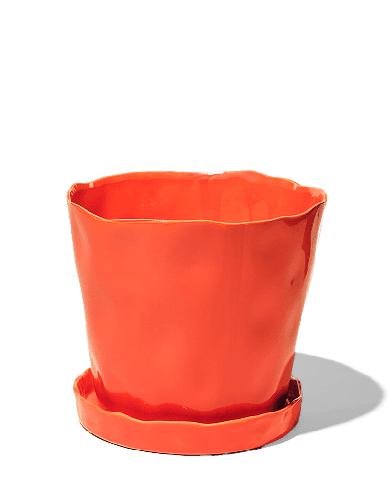 Tika Ceramic Pot & Saucer Set With Drainage - Chive Ceramics Studio - Pots - Chive Ceramics Studio