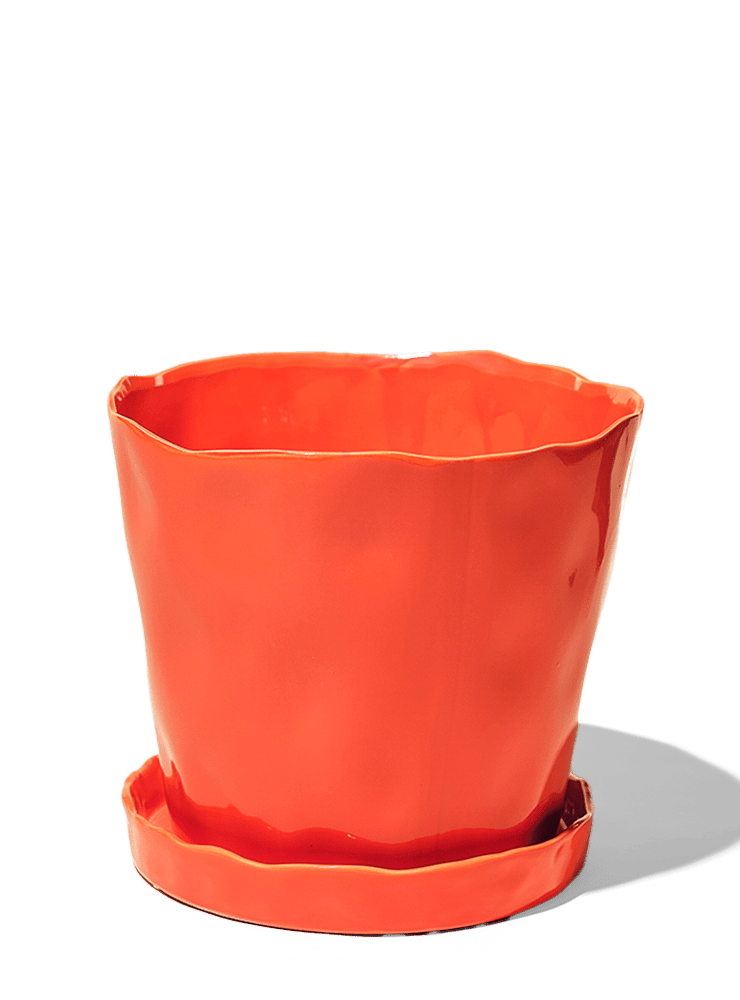 Tika Ceramic Pot & Saucer Set With Drainage - Chive Ceramics Studio - Pots - Chive Ceramics Studio