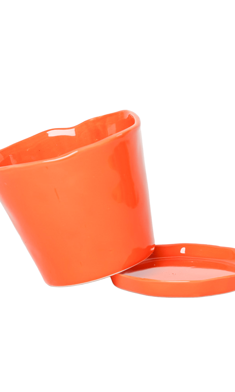 Tika Pot & Saucer | 5 inch - Chive Ceramics Studio - Pots - Chive Ceramics Studio