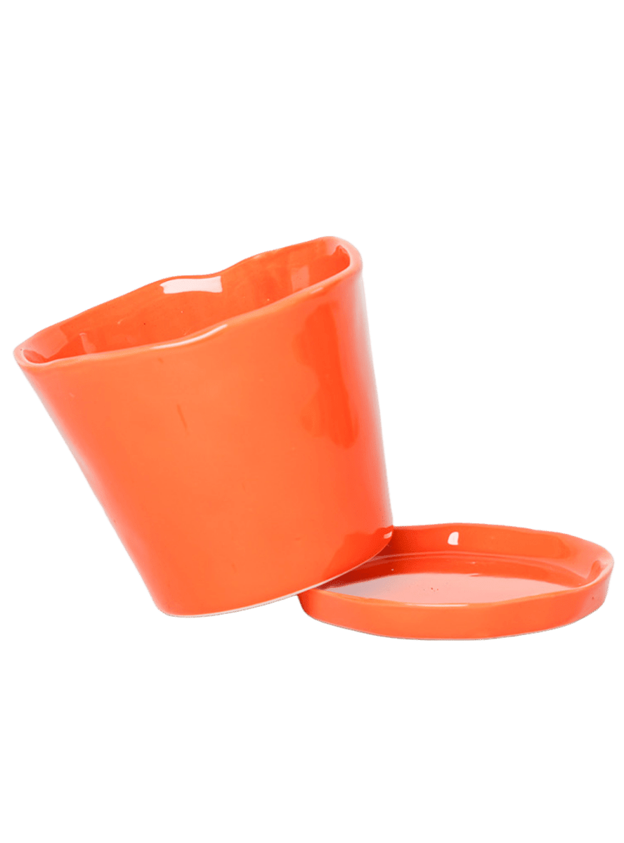 Tika Pot & Saucer | 8 & 10 inch - Chive Ceramics Studio - Pots - Chive Ceramics Studio