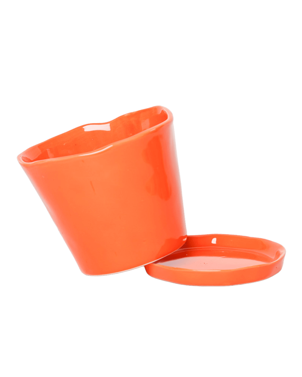 Tika Pot & Saucer | 8 & 10 inch - Chive Ceramics Studio - Pots - Chive Ceramics Studio