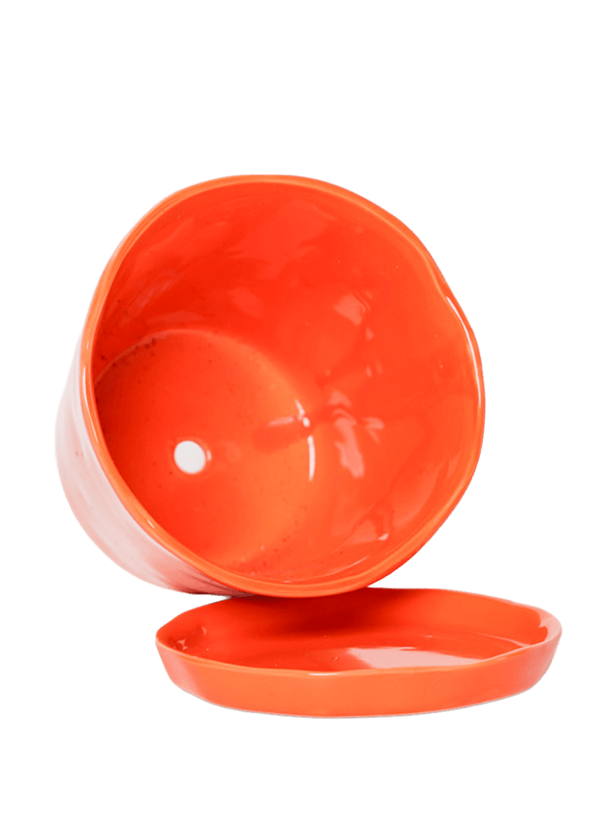 Tika Pot & Saucer | 8 & 10 inch - Chive Ceramics Studio - Pots - Chive Ceramics Studio