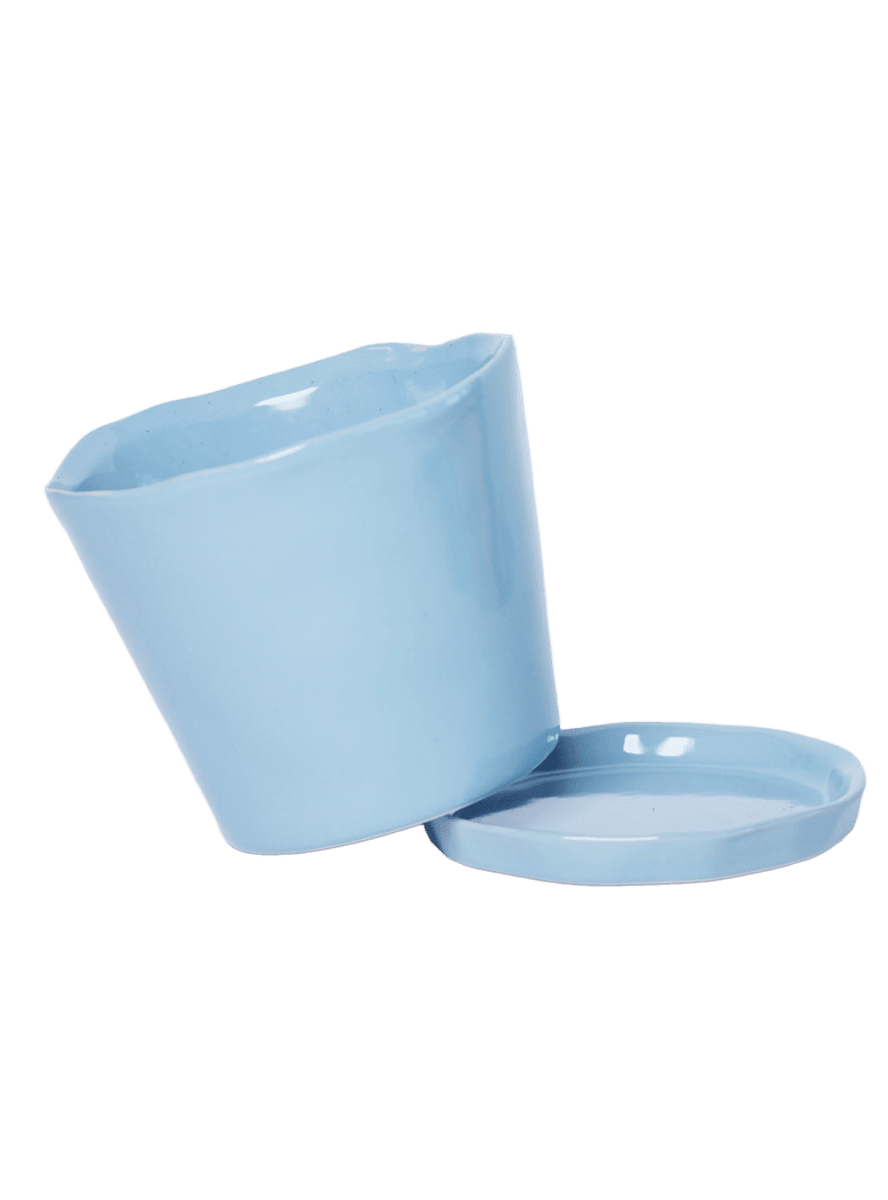 Tika Pot & Saucer | 8 & 10 inch - Chive Ceramics Studio - Pots - Chive Ceramics Studio