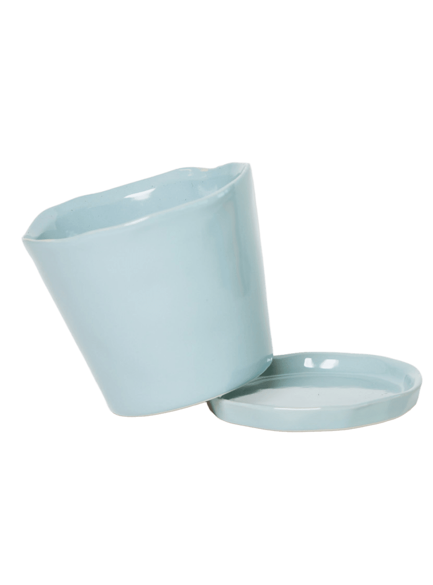 Tika Pot & Saucer | 8 & 10 inch - Chive Ceramics Studio - Pots - Chive Ceramics Studio