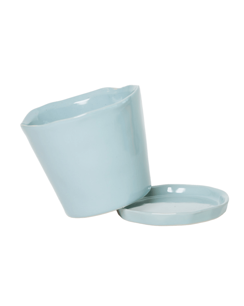 Tika Pot & Saucer | 8 & 10 inch - Chive Ceramics Studio - Pots - Chive Ceramics Studio