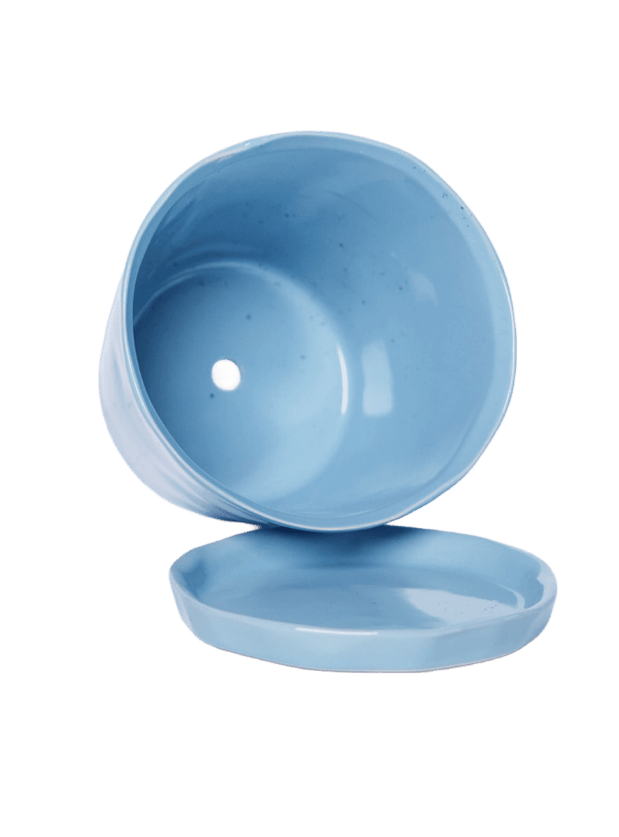 Tika Pot & Saucer | 8 & 10 inch - Chive Ceramics Studio - Pots - Chive Ceramics Studio