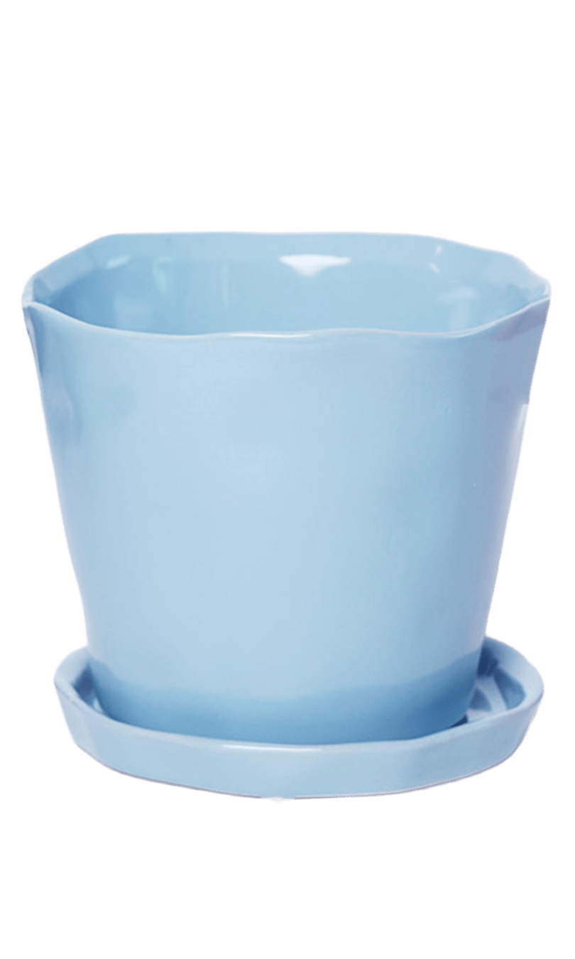 Tika Pot & Saucer | 5 inch - Chive Ceramics Studio - Pots - Chive Ceramics Studio