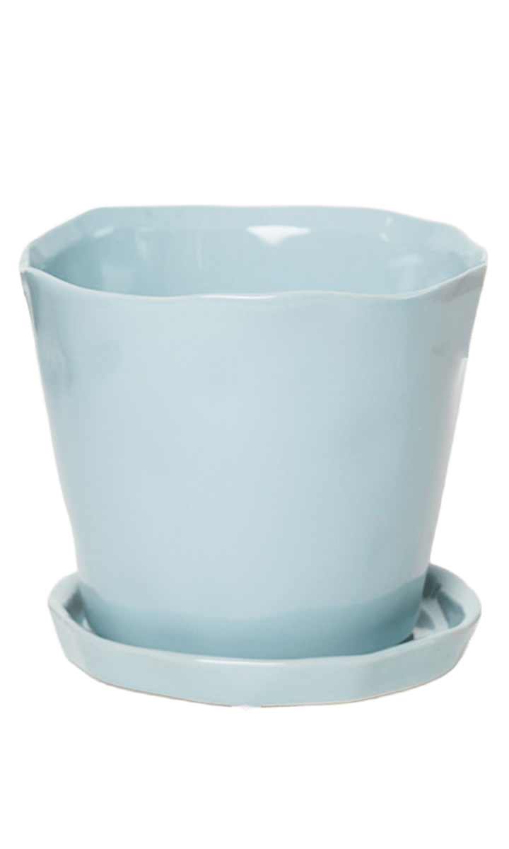 Tika Pot & Saucer | 8 & 10 inch - Chive Ceramics Studio - Pots - Chive Ceramics Studio