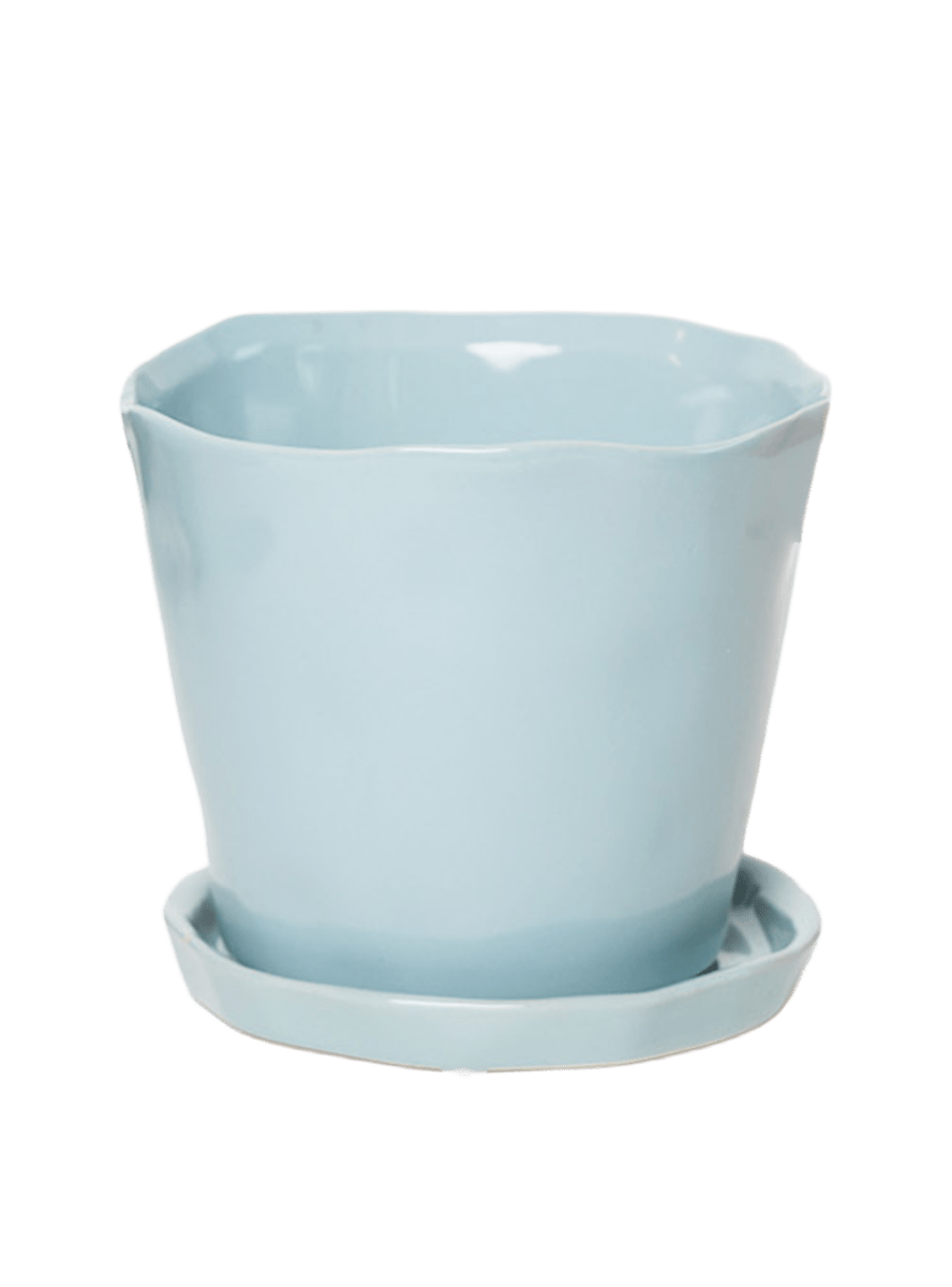 Tika Pot & Saucer | 8 & 10 inch - Chive Ceramics Studio - Pots - Chive Ceramics Studio