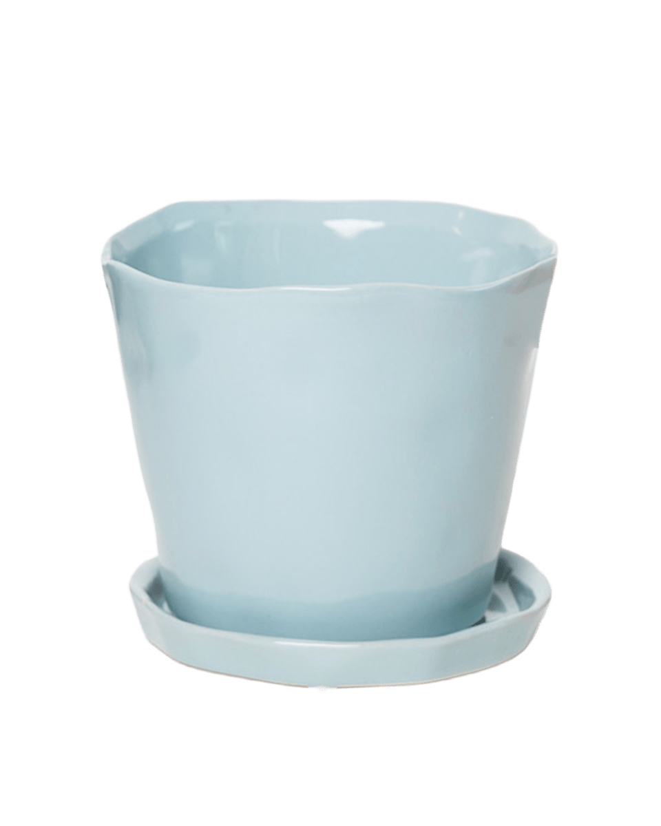 Tika Pot & Saucer | 8 & 10 inch - Chive Ceramics Studio - Pots - Chive Ceramics Studio