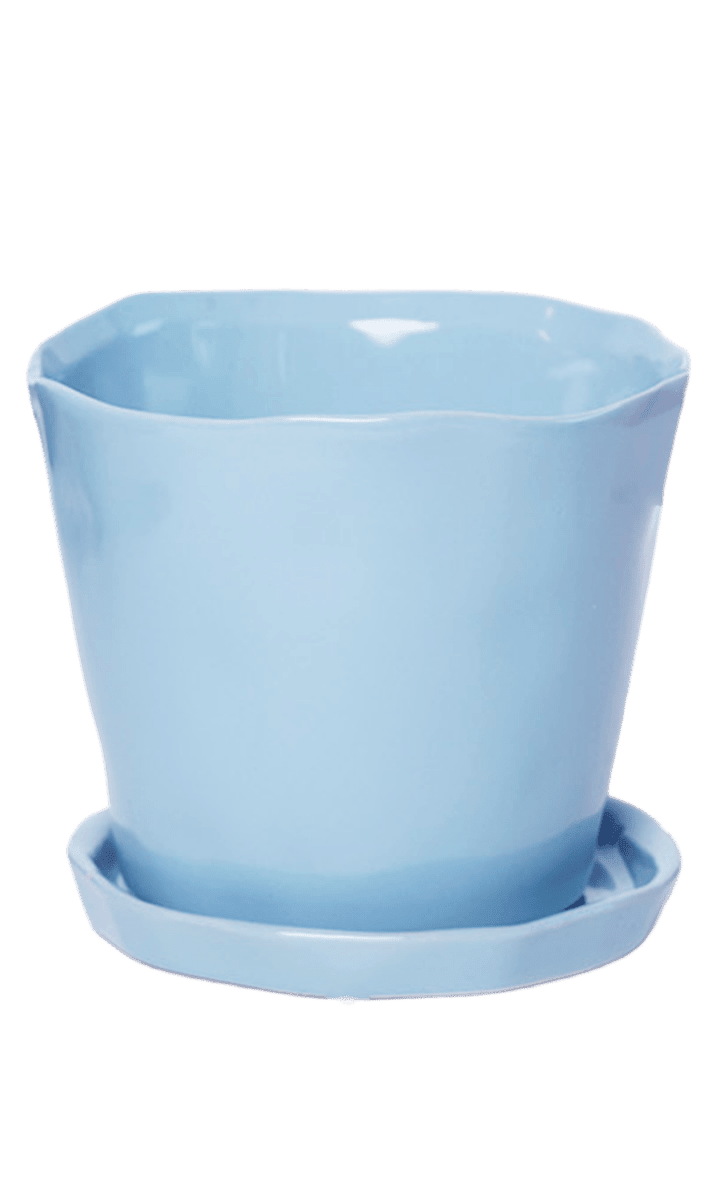 Tika Pot & Saucer | 8 & 10 inch - Chive Ceramics Studio - Pots - Chive Ceramics Studio