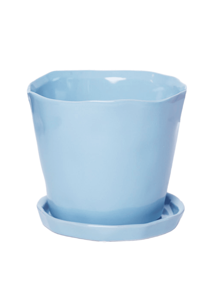 Tika Pot & Saucer | 8 & 10 inch - Chive Ceramics Studio - Pots - Chive Ceramics Studio