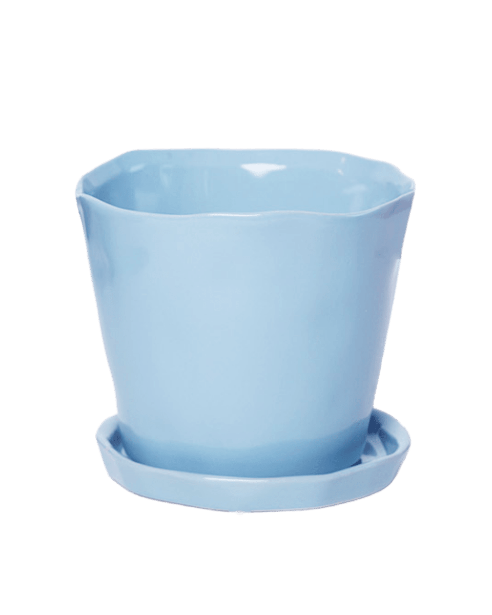 Tika Pot & Saucer | 8 & 10 inch - Chive Ceramics Studio - Pots - Chive Ceramics Studio