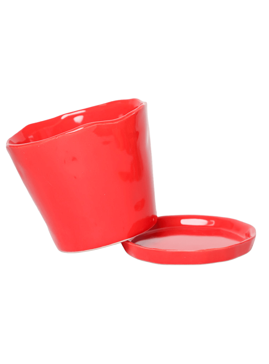 Tika Pot & Saucer | 8 & 10 inch - Chive Ceramics Studio - Pots - Chive Ceramics Studio