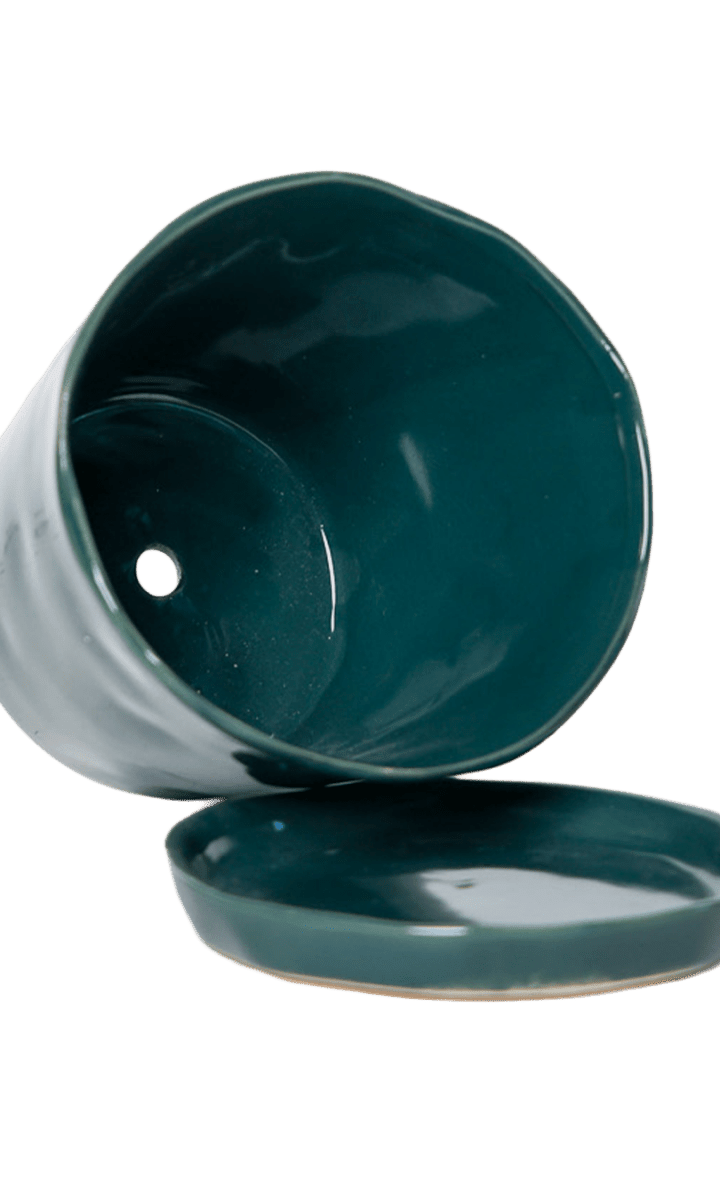 Tika Pot & Saucer | 8 & 10 inch - Chive Ceramics Studio - Pots - Chive Ceramics Studio