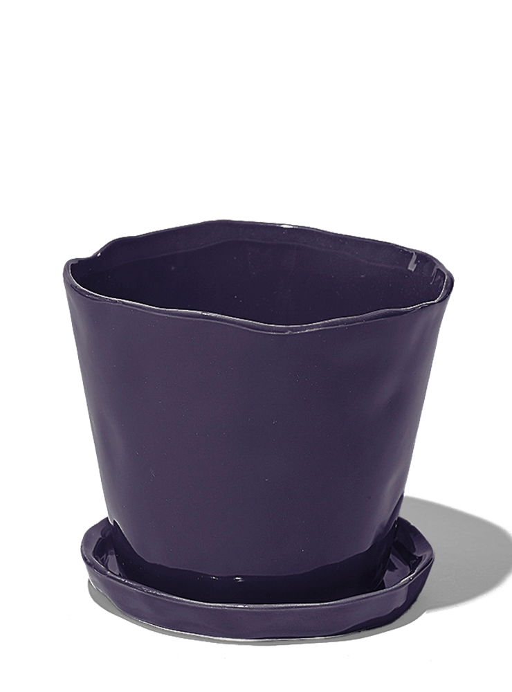 Tika Ceramic Pot & Saucer Set With Drainage - Chive Ceramics Studio - Pots - Chive Ceramics Studio