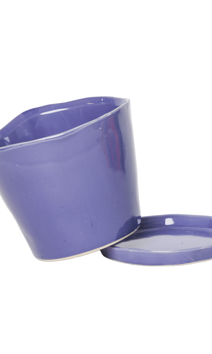 Tika Pot & Saucer | 8 & 10 inch - Chive Ceramics Studio - Pots - Chive Ceramics Studio