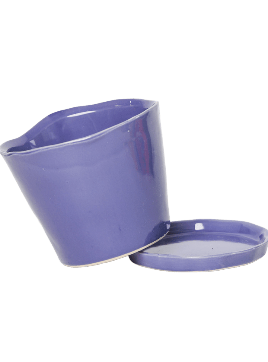 Tika Pot & Saucer | 8 & 10 inch - Chive Ceramics Studio - Pots - Chive Ceramics Studio