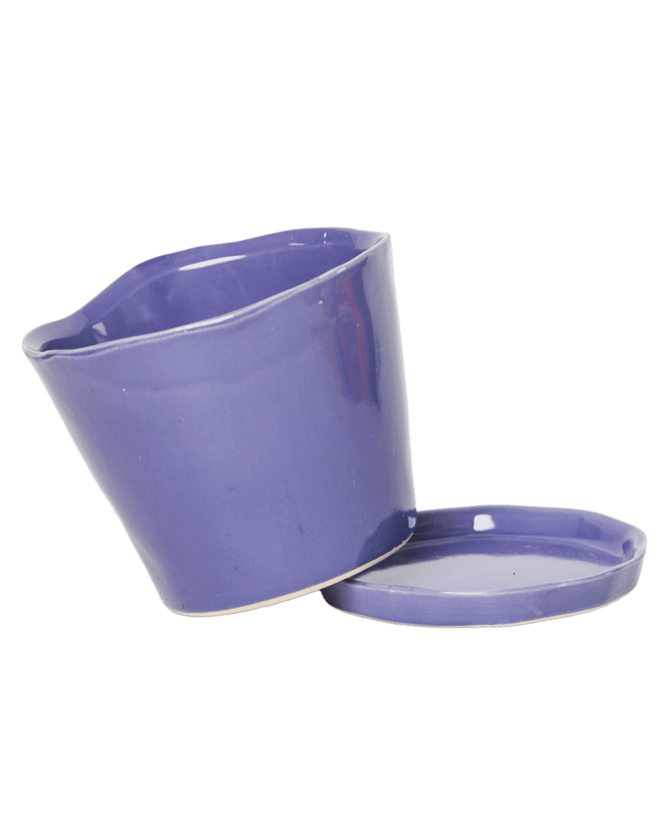Tika Pot & Saucer | 8 & 10 inch - Chive Ceramics Studio - Pots - Chive Ceramics Studio