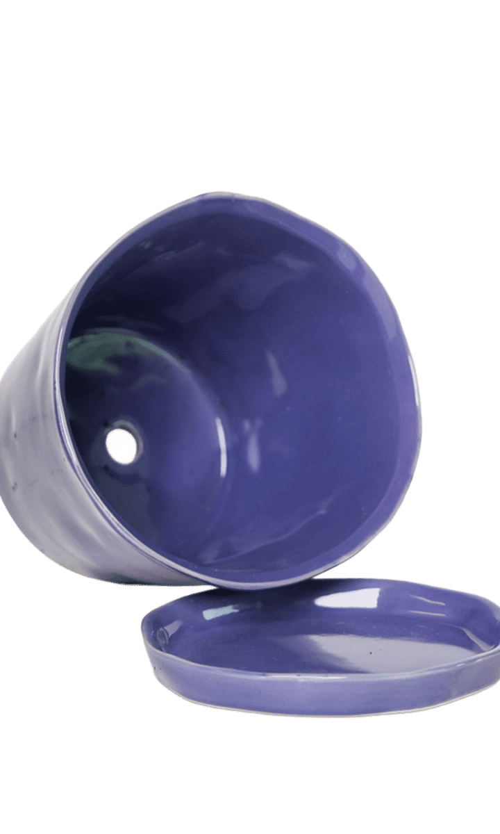 Tika Pot & Saucer | 8 & 10 inch - Chive Ceramics Studio - Pots - Chive Ceramics Studio