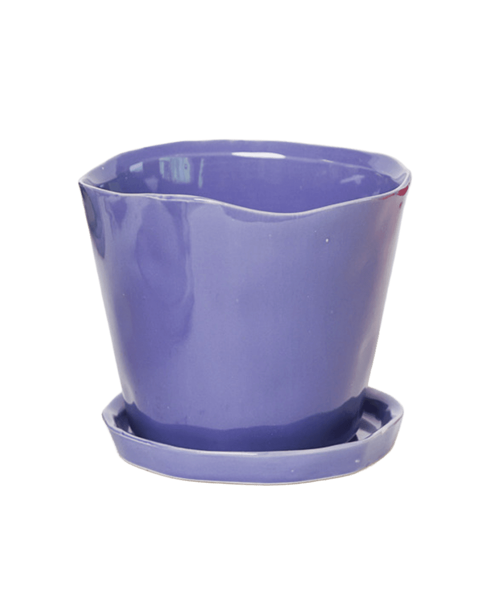Tika Pot & Saucer | 8 & 10 inch - Chive Ceramics Studio - Pots - Chive Ceramics Studio