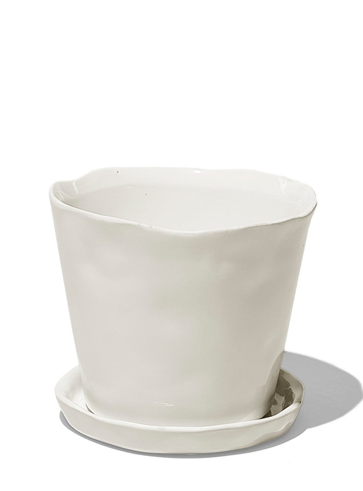 Tika Ceramic Pot & Saucer Set With Drainage - Chive Ceramics Studio - Pots - Chive Ceramics Studio