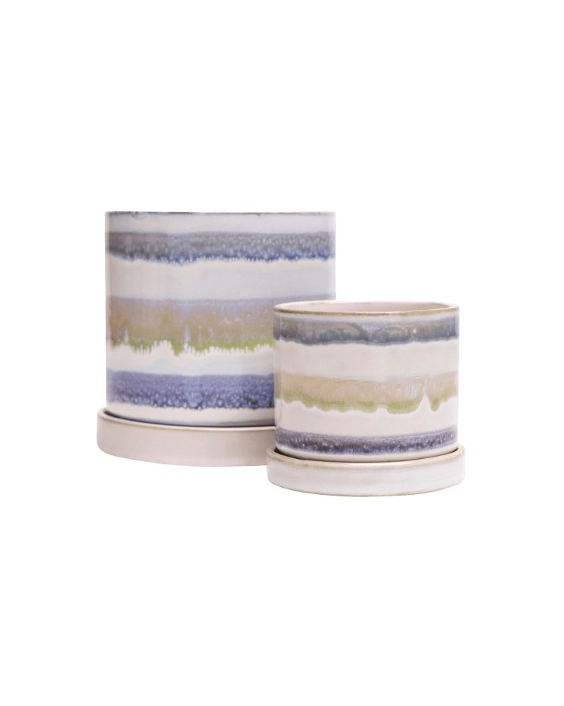 Minute Ceramic Pot And Saucer Set With Drainage - Chive Ceramics Studio - Pots - Chive Ceramics Studio