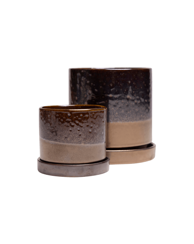 Minute Ceramic Pot And Saucer Set With Drainage - Chive Ceramics Studio - Pots - Chive Ceramics Studio