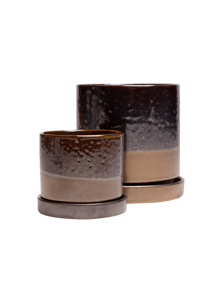 Minute Ceramic Pot And Saucer Set With Drainage - Chive Ceramics Studio - Pots - Chive Ceramics Studio