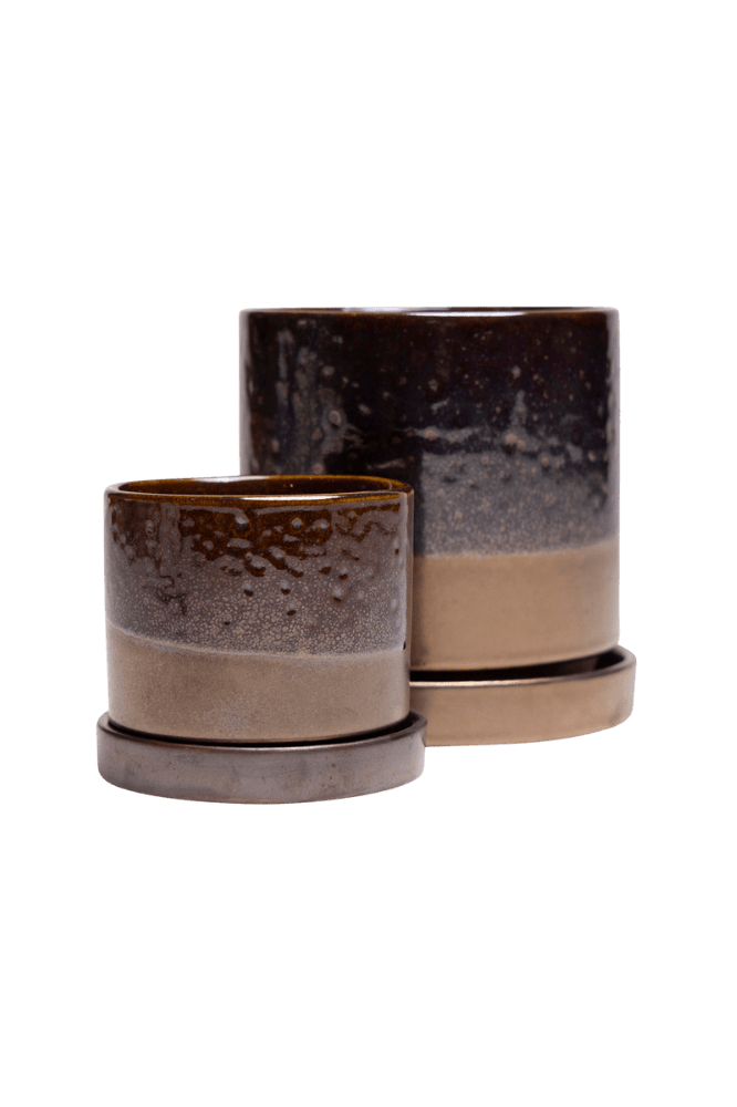 Minute Ceramic Pot And Saucer Set With Drainage - Chive Ceramics Studio - Pots - Chive Ceramics Studio