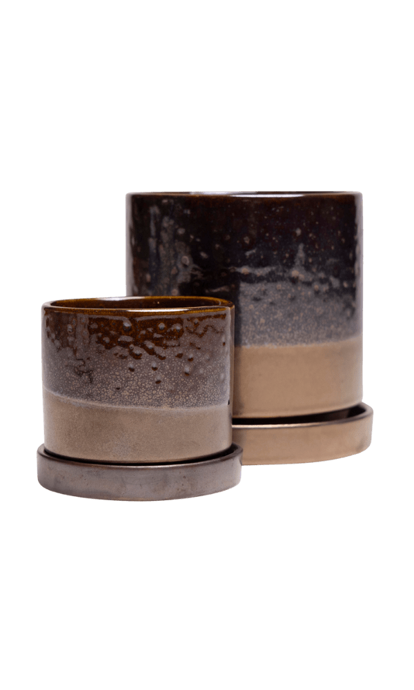 Minute Ceramic Pot And Saucer Set With Drainage - Chive Ceramics Studio - Pots - Chive Ceramics Studio