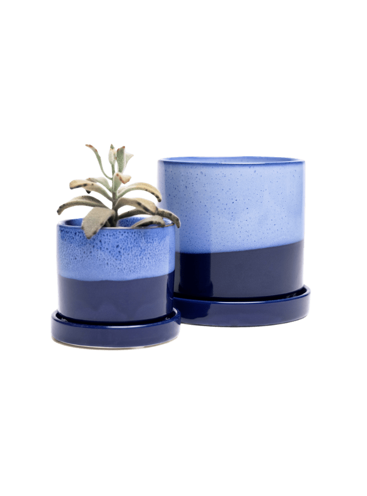 Minute Ceramic Pot And Saucer Set With Drainage - Chive Ceramics Studio - Pots - Chive Ceramics Studio