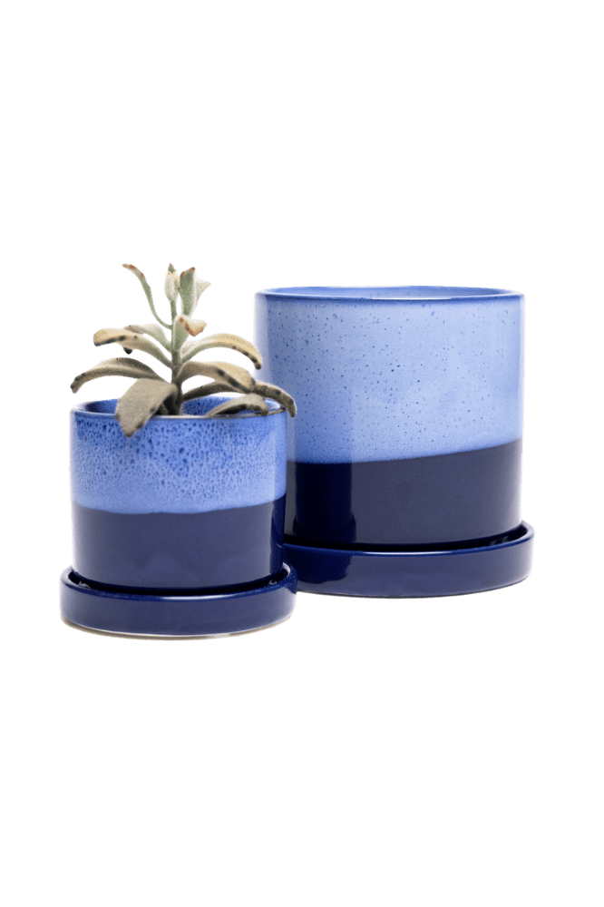 Minute Ceramic Pot And Saucer Set With Drainage - Chive Ceramics Studio - Pots - Chive Ceramics Studio