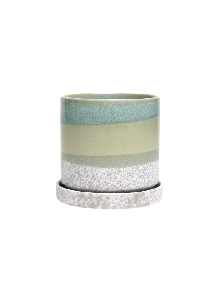 Minute Ceramic Pot And Saucer Set With Drainage - Chive Ceramics Studio - Pots - Chive Ceramics Studio