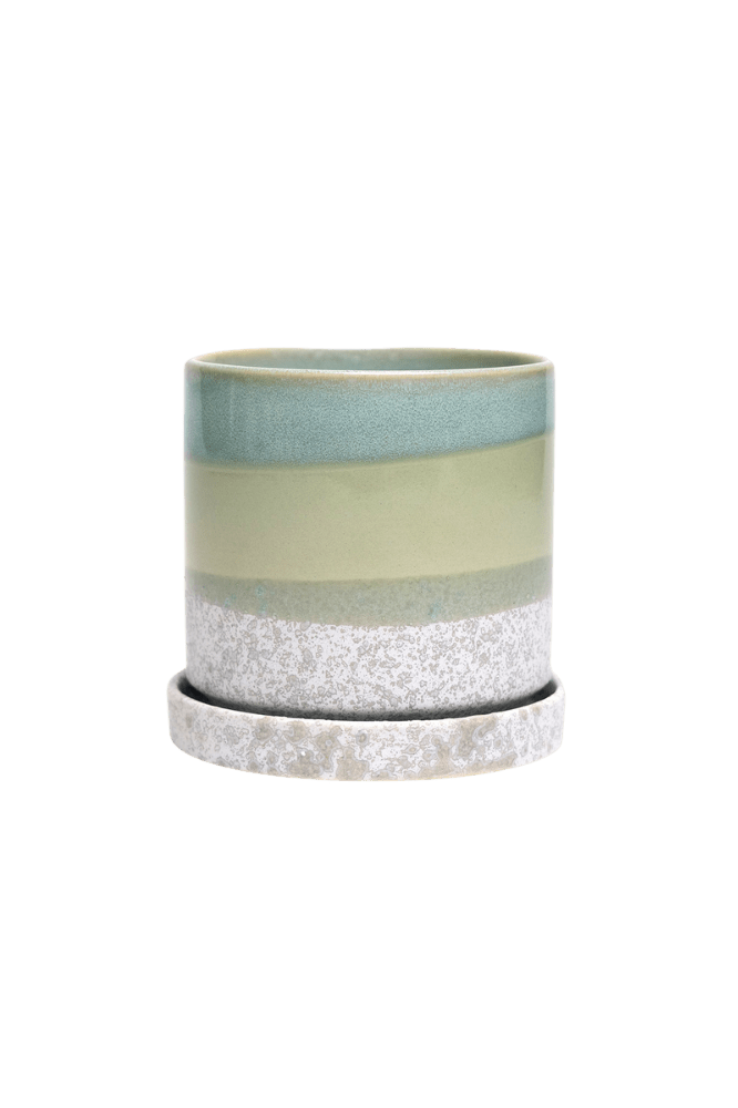 Minute Ceramic Pot And Saucer Set With Drainage - Chive Ceramics Studio - Pots - Chive Ceramics Studio