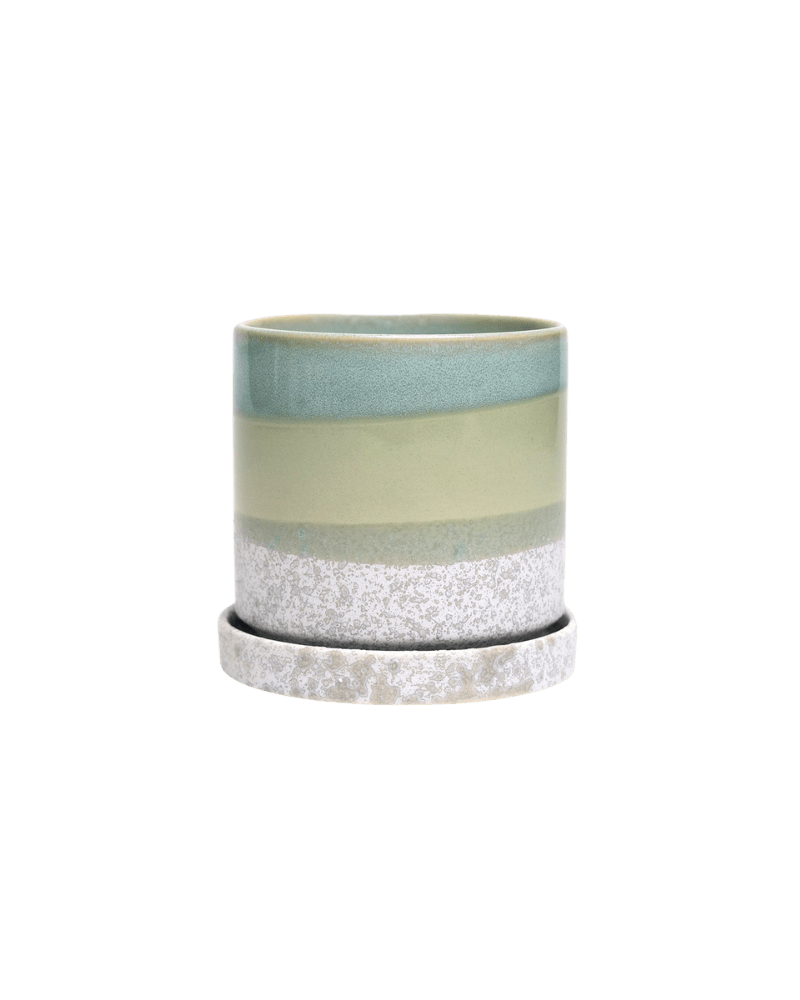 Minute Ceramic Pot And Saucer Set With Drainage - Chive Ceramics Studio - Pots - Chive Ceramics Studio