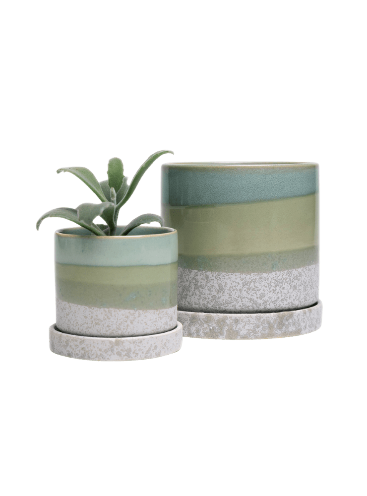 Minute Ceramic Pot And Saucer Set With Drainage - Chive Ceramics Studio - Pots - Chive Ceramics Studio