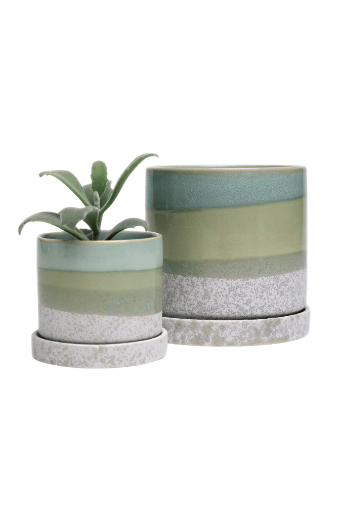 Minute Ceramic Pot And Saucer Set With Drainage - Chive Ceramics Studio - Pots - Chive Ceramics Studio