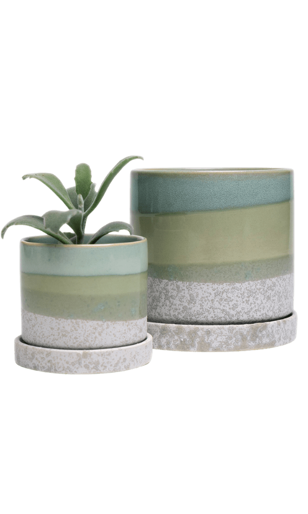 Minute Ceramic Pot And Saucer Set With Drainage - Chive Ceramics Studio - Pots - Chive Ceramics Studio