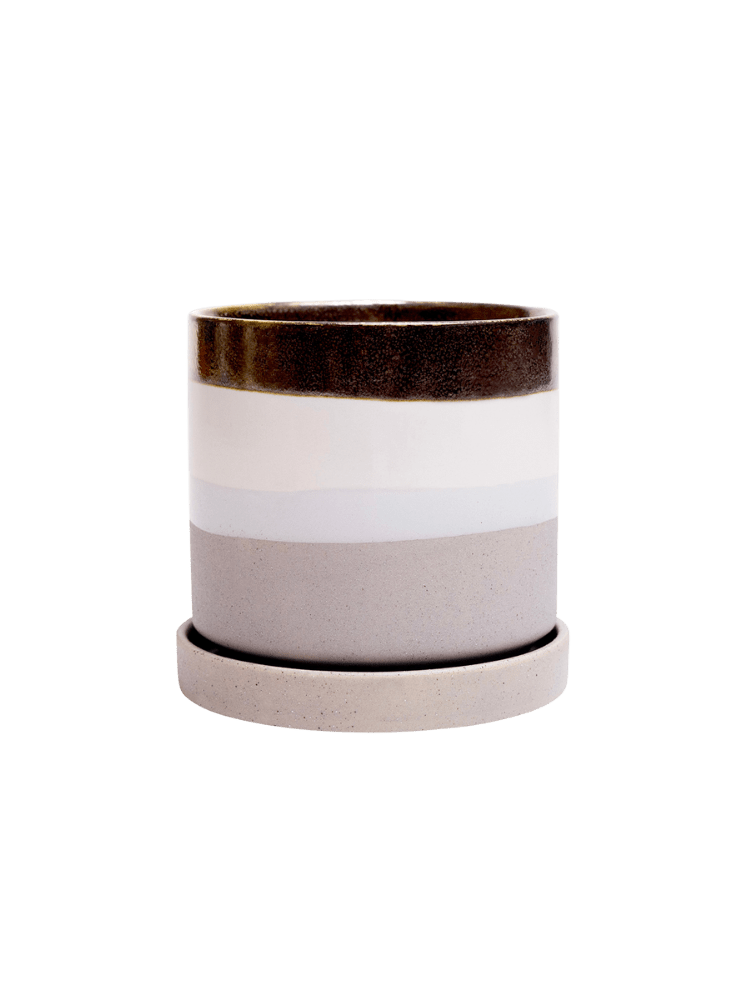 Minute Ceramic Pot And Saucer Set With Drainage - Chive Ceramics Studio - Pots - Chive Ceramics Studio