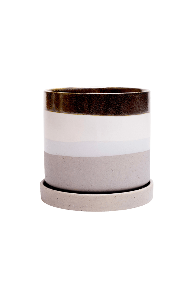 Minute Ceramic Pot And Saucer Set With Drainage - Chive Ceramics Studio - Pots - Chive Ceramics Studio