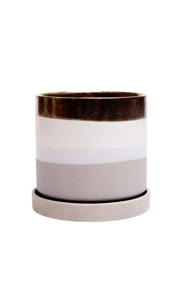 Minute Ceramic Pot And Saucer Set With Drainage - Chive Ceramics Studio - Pots - Chive Ceramics Studio