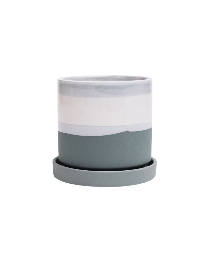 Minute Ceramic Pot And Saucer Set With Drainage - Chive Ceramics Studio - Pots - Chive Ceramics Studio